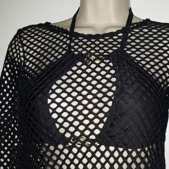 3-piece gold chain link bikini/cover up - Picture 2 of 4